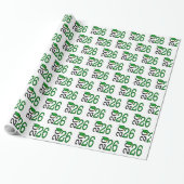 2025 Afstuderen Groen en Zwart Cadeaupapier (Uitgerold)