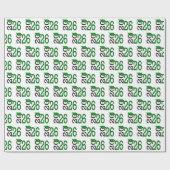 2025 Afstuderen Groen en Zwart Cadeaupapier (Vlak)