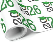 2025 Afstuderen Groen en Zwart Cadeaupapier (Rol Hoek)