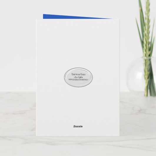 2025 Afstuderen in blauw en goud Kaart (Achterkant)