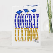 2025 Afstuderen in blauw en goud Kaart (Voorkant)