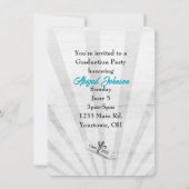 2025 Afstuderen in Blauwgroen en zwarte schoolkleu Kaart (Achterkant)