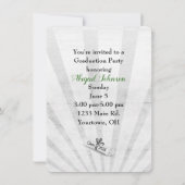 2025 Afstuderen in groene en zwarte schoolkleuren Kaart (Achterkant)