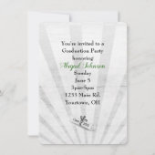 2025 Afstuderen in groene en zwarte schoolkleuren Kaart (Achterkant)