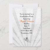 2025 Afstuderen in Oranje en zwarte schoolkleuren Kaart (Achterkant)