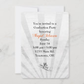 2025 Afstuderen in Oranje en zwarte schoolkleuren Kaart (Achterkant)