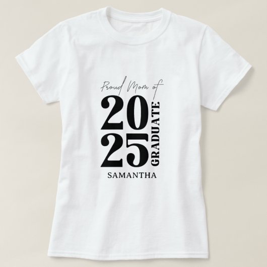 2025 afstuderen Mom Afstuderen Ceremonie feest T-shirt (Design voorkant)