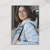 2025 Afstuderen Multi Photo Party Mini Uitnodiging Informatiekaartje (Achterkant)