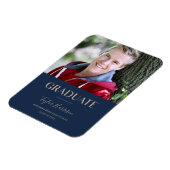 2025 Afstuderen Navy Blue & Gold Afstudeerder Magneet (Linkerzijde)