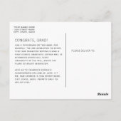 2025 Afstuderen Neutraal Grijs Foto Afstuderen Briefkaart (Achterkant)