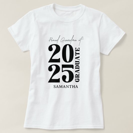 2025 afstuderen oma Afstuderen Ceremonie feest T-shirt (Design voorkant)