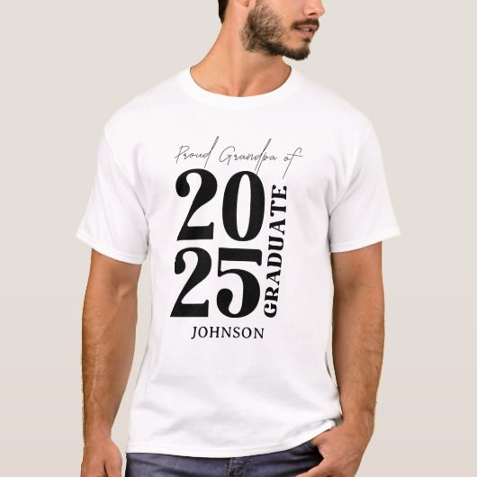 2025 afstuderen opa Afstuderen Ceremony party T-shirt (Voorkant)
