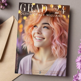 2025 Afstuderen Overlay Magazine Folie Aankondigin Feestdagenkaart