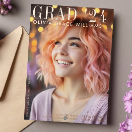 2025 Afstuderen Overlay Magazine Folie Aankondigin Feestdagenkaart