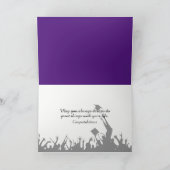 2025 Afstuderen Paarse en zwarte schoolkleuren Kaart (Binnen)