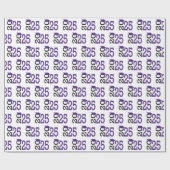 2025 Afstuderen Paarse Pet op zwart Cadeaupapier (Vlak)