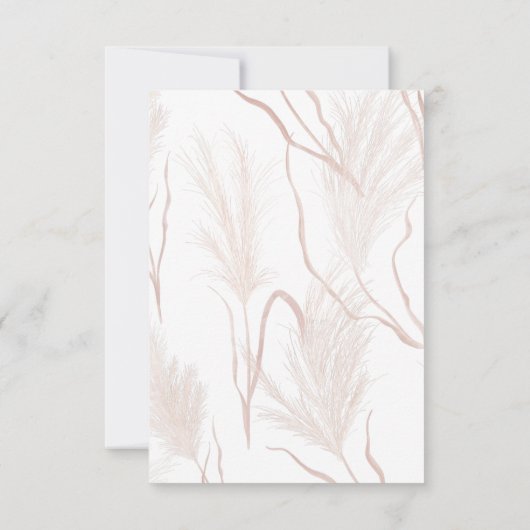 2025 Afstuderen Pampas Grass Afstudeerder Party Kaart (Achterkant)