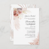 2025 Afstuderen Pampas Grass Afstudeerder Party Kaart (Voorkant / Achterkant)