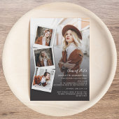 2025 Afstuderen Photo Collage Open House Party Magnetische Uitnodiging