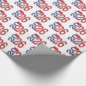 2025 Afstuderen rood en blauw Cadeaupapier (Hoek)
