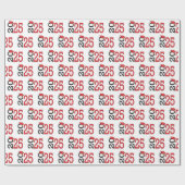 2025 Afstuderen rood en zwart Cadeaupapier (Vlak)