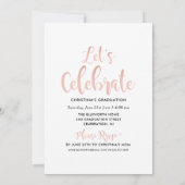 2025 Afstuderen Roos Gold Script Photo Collage Par Kaart (Achterkant)