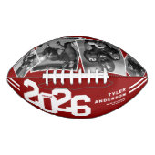 2025 Afstuderen Senior 4 Foto Rood American Football (Voorkant)