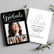 2025 Afstuderen Silver Script Photo Collage Party