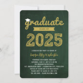 2025 Afstuderen Sketch Retro Krijtbord Afstudeerde Kaart (Voorkant)