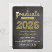 2025 Afstuderen Sketch Retro Krijtbord Afstudeerde Kaart (Voorkant)