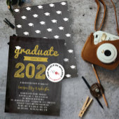 2025 Afstuderen Sketch Retro Krijtbord Afstudeerde Kaart