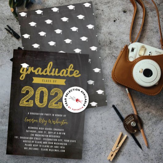 2025 Afstuderen Sketch Retro Krijtbord Afstudeerde Kaart