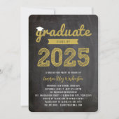 2025 Afstuderen Sketch Retro Krijtbord Afstudeerde Kaart (Voorkant)