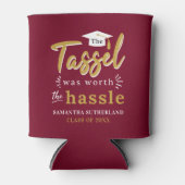 2025 Afstuderen Tassel was de moeite waard Blikjeskoeler (Voorkant)