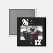 2025 Afstuderen Typografie Bold Fotomagneet Magneet (Voorkant / Achterkant)