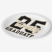 2025 Afstuderen vieren Papieren Bordje (Gekanteld)