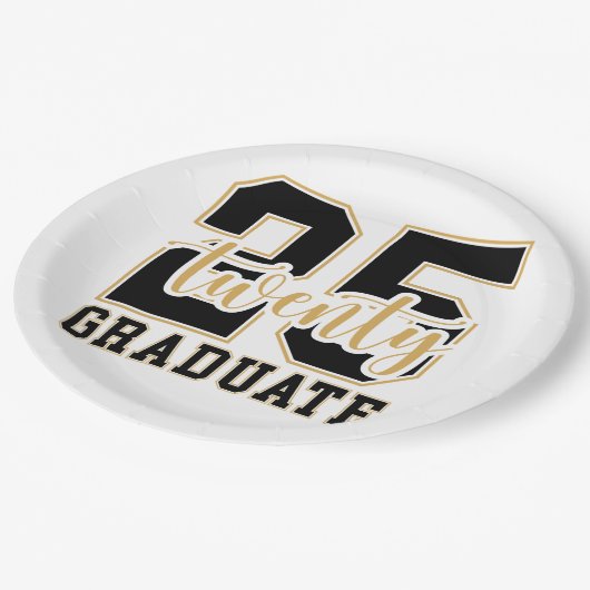 2025 Afstuderen vieren Papieren Bordje (Gekanteld)