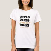 2025 Afstuderen zwart goud T-shirt (Voorkant)
