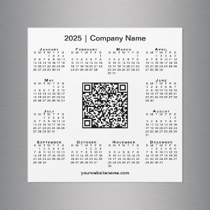 2025 Agenda Aangepaste Zakelijke QR-code Witte Mag