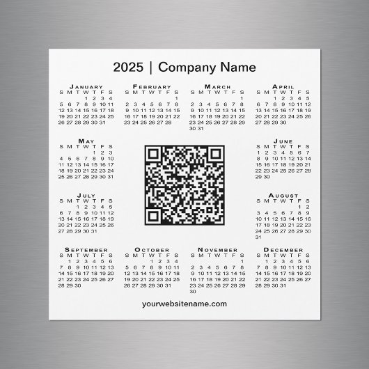 2025 Agenda Aangepaste Zakelijke QR-code Witte Mag