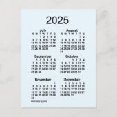 2025 Alice Blue 6 Month Mini Calendar van Janz Briefkaart (Voorkant)