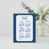 2025 Alice Blue 6 Month Mini Calendar van Janz Briefkaart (Staand voorkant)