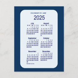 2025 Alice Blue 6 Month Mini Calendar van Janz Briefkaart