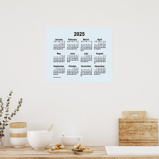 2025 Alice Blue Agenda door Janz Print (Keuken)