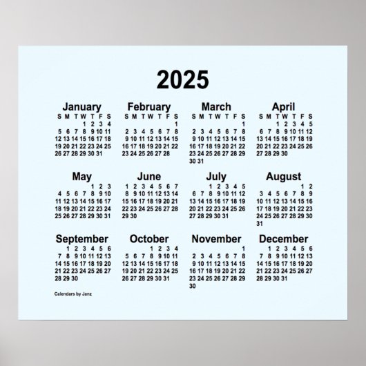 2025 Alice Blue Agenda van Janz Print (Voorkant)