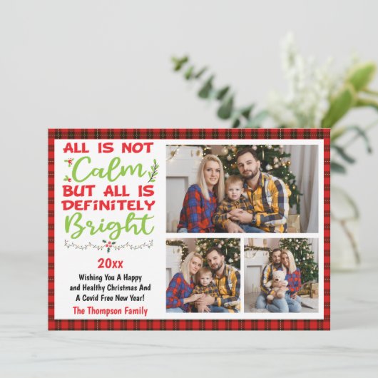 2025 Alles is niet rustig, maar alles is helder, 3 Feestdagenkaart (Staand voorkant)
