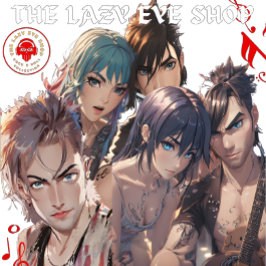 2025 Amerikaanse Anime Rocker Collage Design T-shirt