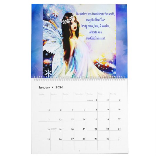 2025 Angels Fantasy Art Verhogen Quotes Aangepast Kalender (Jan 2026)