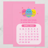 2025 April Maandelijkse Motivatie Paaskalender Kaart (Voorkant / Achterkant)