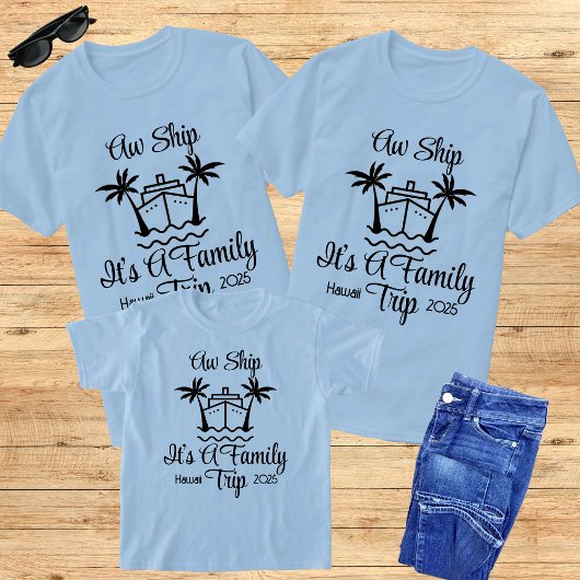 2025 AW schip Het is een familie reis matching gro T-shirt